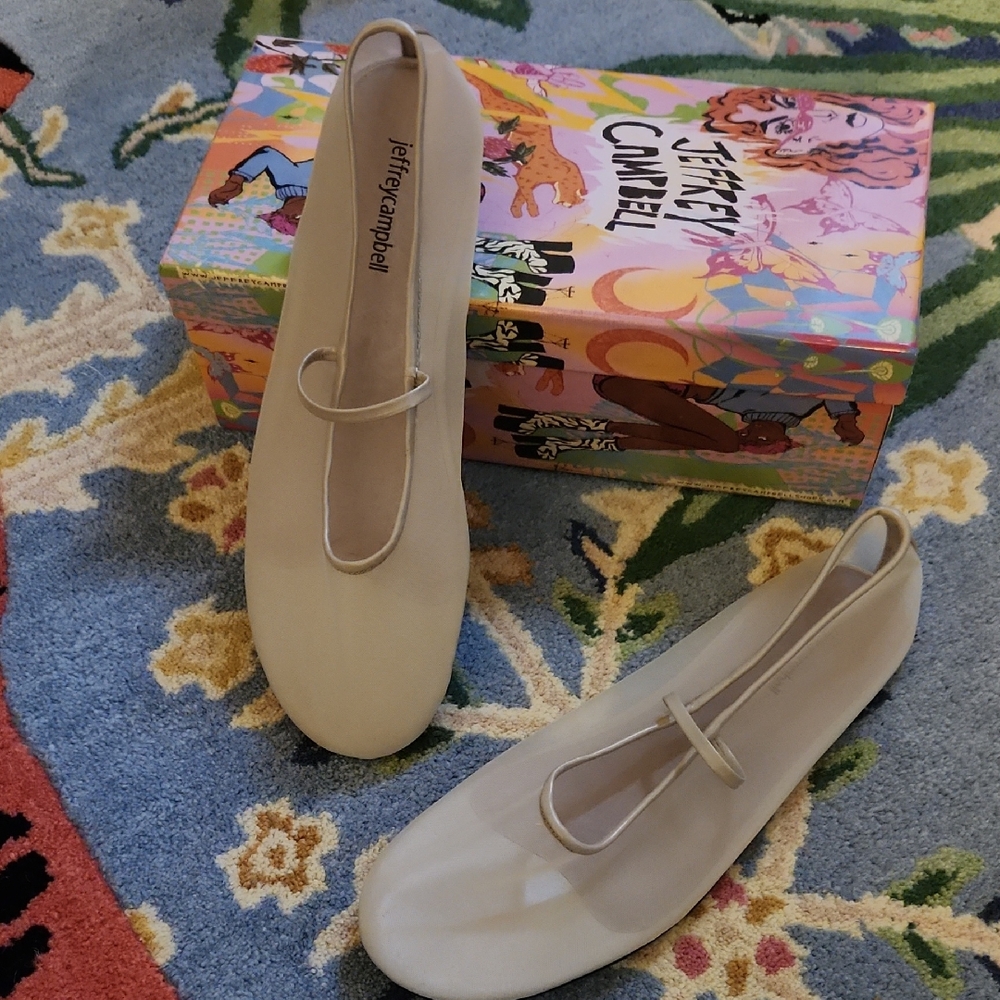 Jeffrey Campbell Beige Mesh Mary Janes From Anthropologie